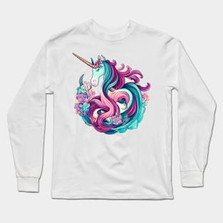 Cute girly unicorn design for all unicorn lovers Long Sleeve T-Shirt